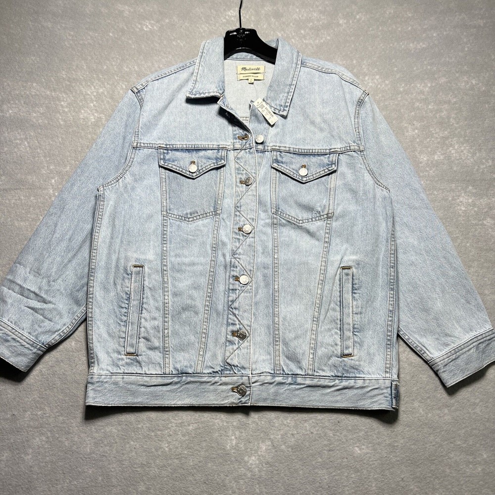 Madewell Oversized Trucker Light Blue Denim Jean Jacket Coat Men’s Size: M NWT